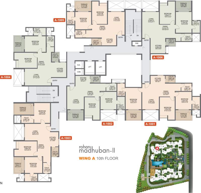 Images for Cluster Plan of Rohan Rohan Madhuban II Wings A B C