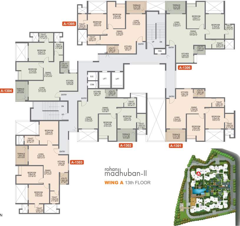 Images for Cluster Plan of Rohan Rohan Madhuban II Wings A B C