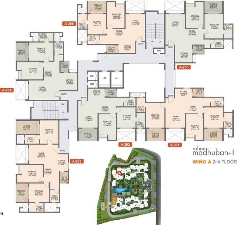 Images for Cluster Plan of Rohan Rohan Madhuban II Wings A B C