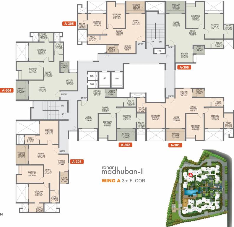 Images for Cluster Plan of Rohan Rohan Madhuban II Wings A B C
