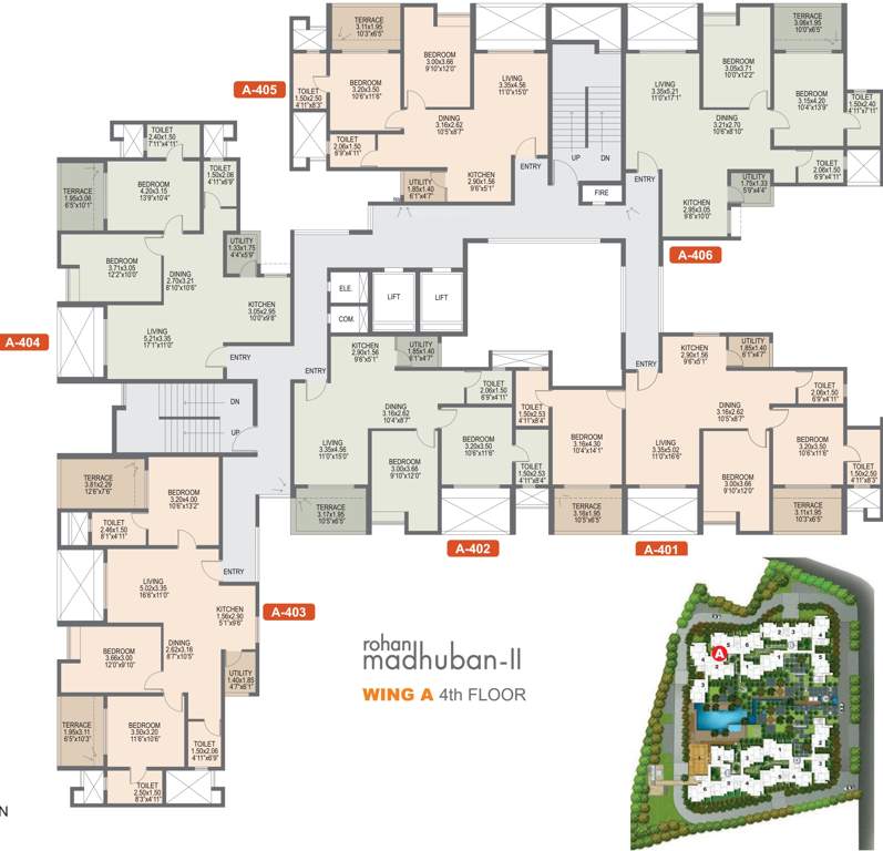 Images for Cluster Plan of Rohan Rohan Madhuban II Wings A B C