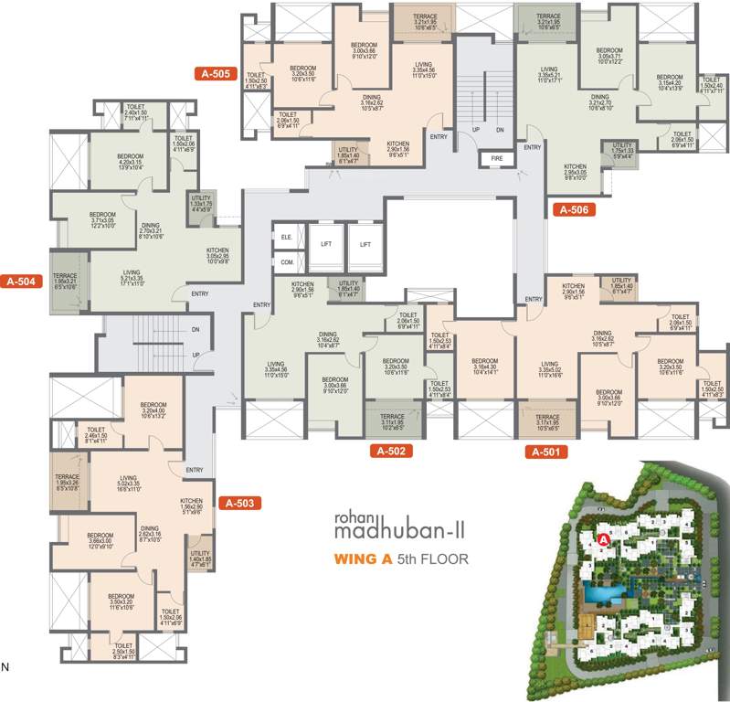 Images for Cluster Plan of Rohan Rohan Madhuban II Wings A B C