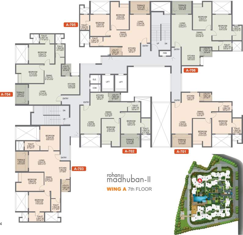 Images for Cluster Plan of Rohan Rohan Madhuban II Wings A B C