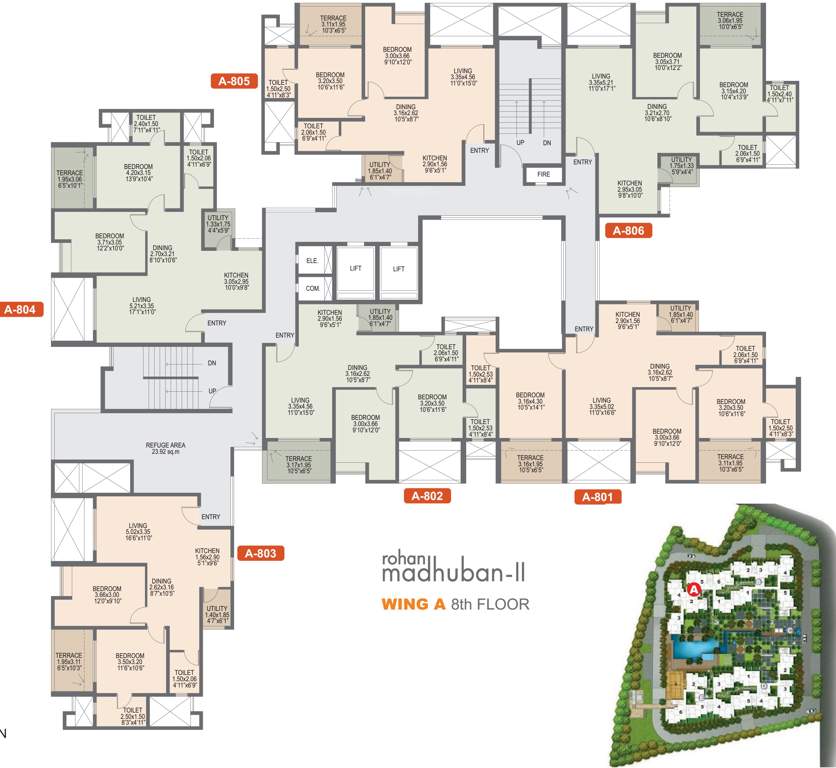 Images for Cluster Plan of Rohan Rohan Madhuban II Wings A B C