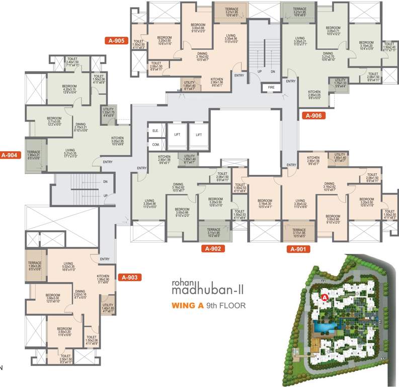 Images for Cluster Plan of Rohan Rohan Madhuban II Wings A B C