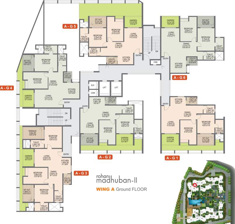 Images for Cluster Plan of Rohan Rohan Madhuban II Wings A B C