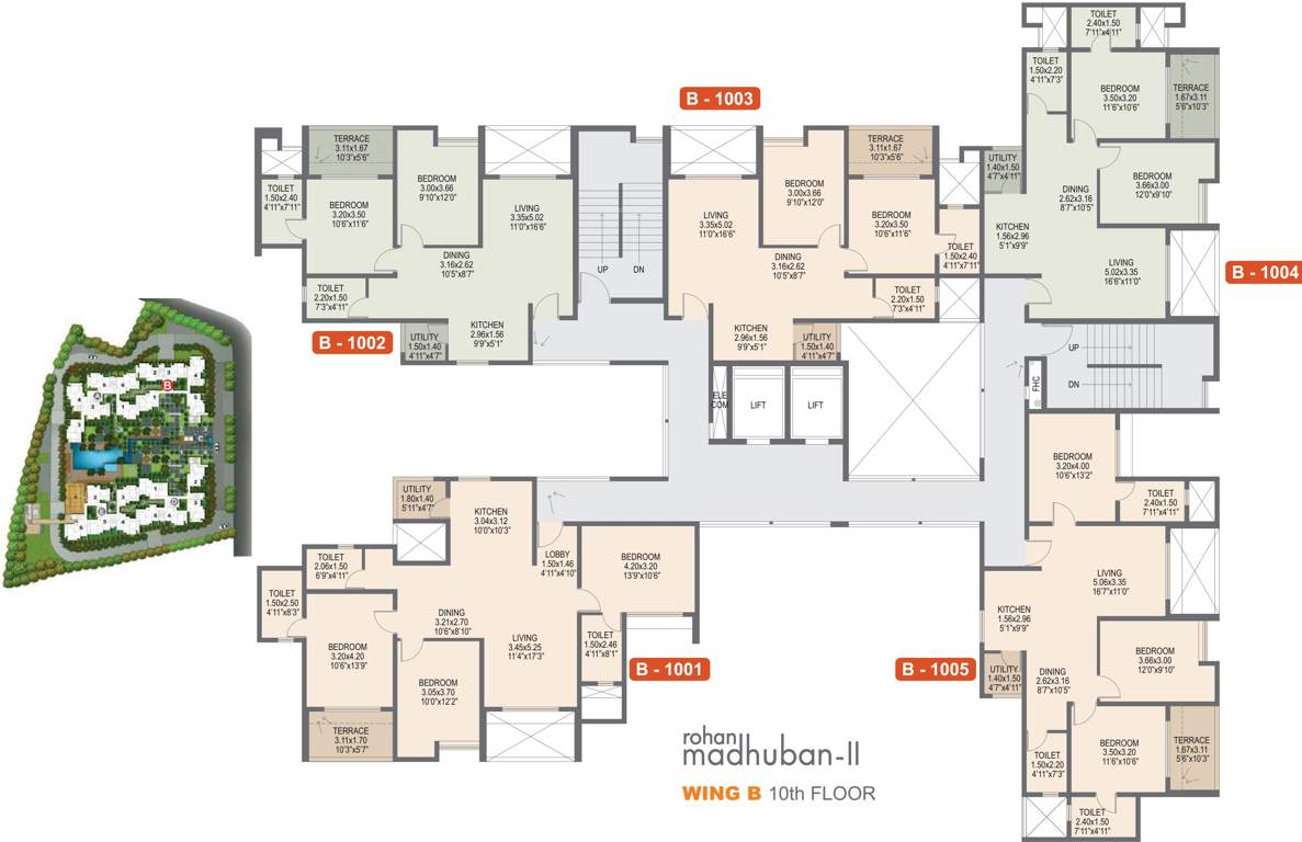Images for Cluster Plan of Rohan Rohan Madhuban II Wings A B C
