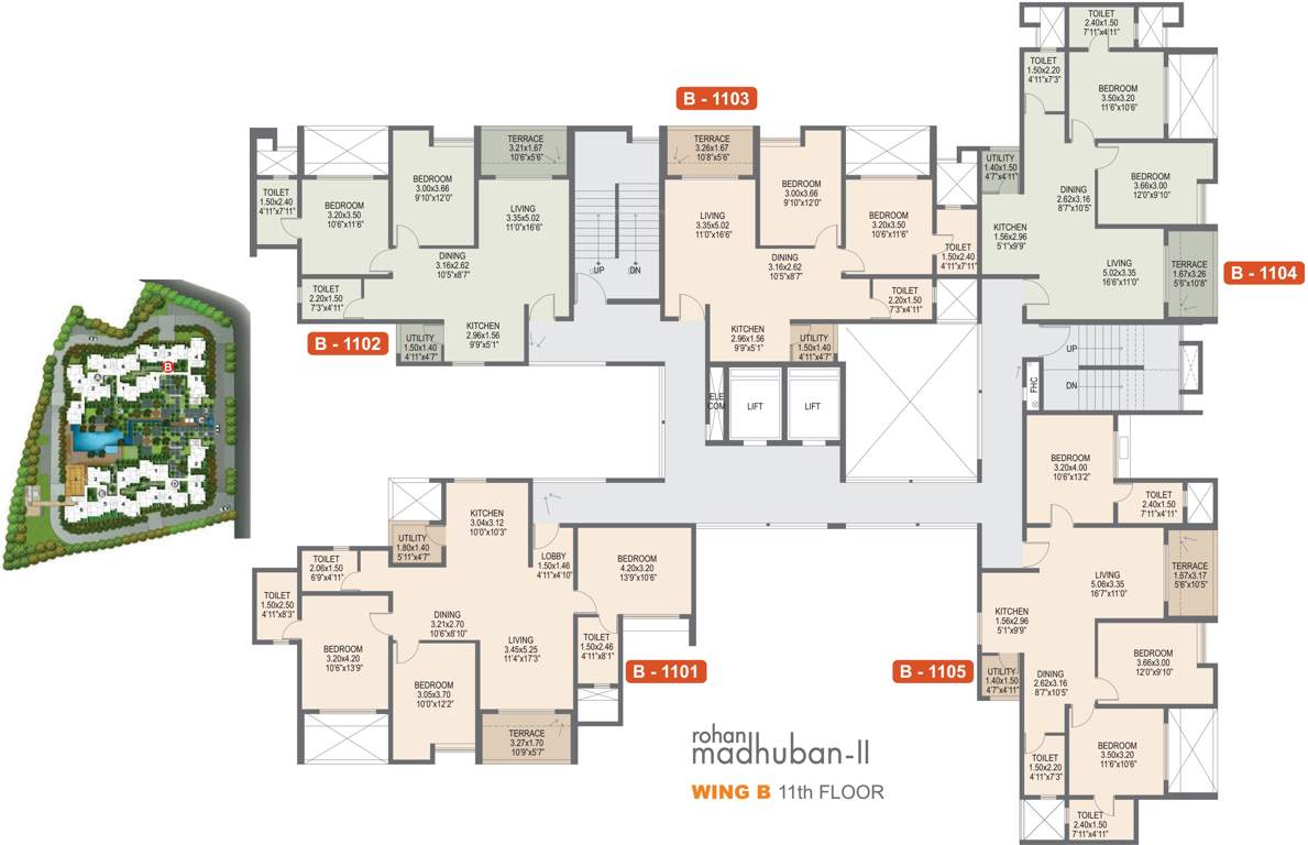 Images for Cluster Plan of Rohan Rohan Madhuban II Wings A B C