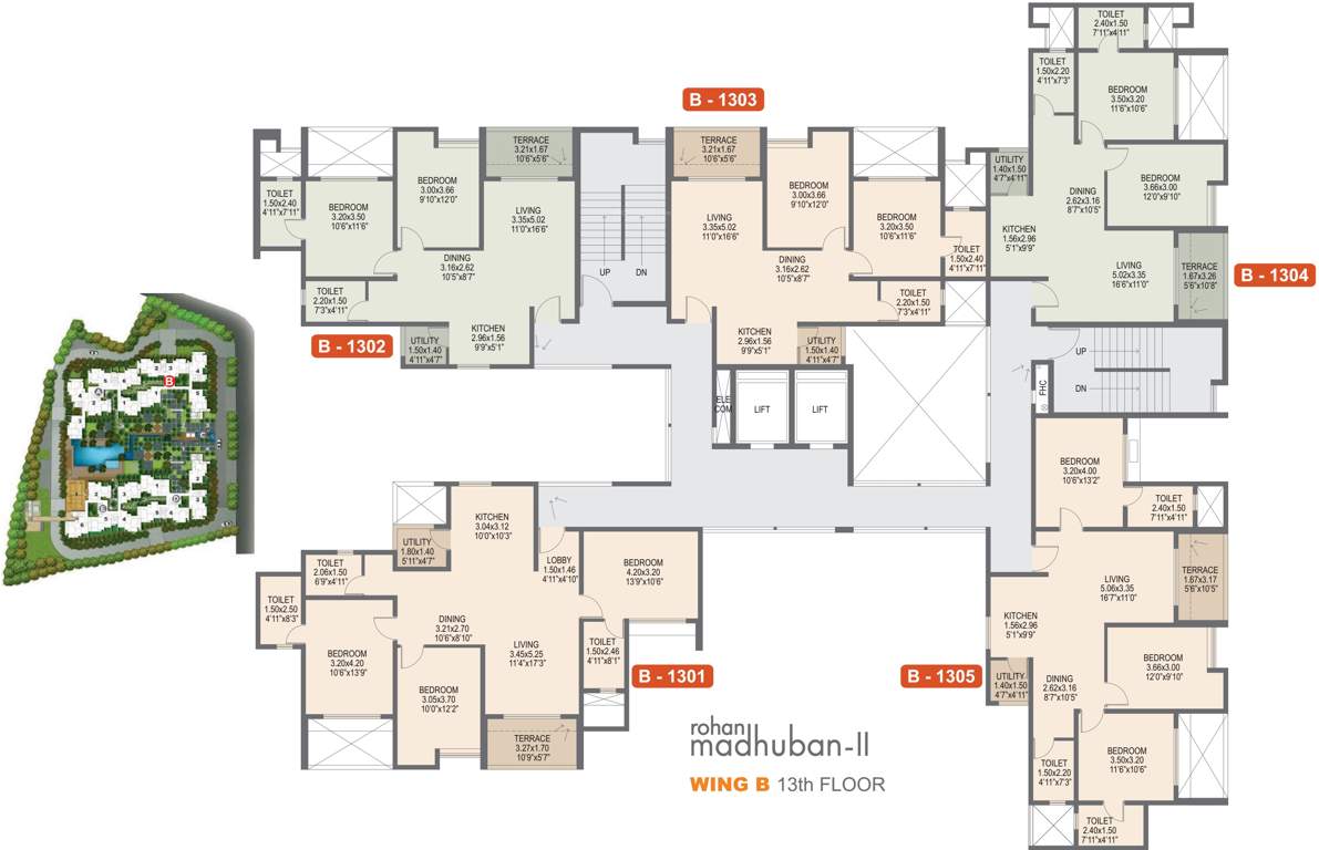 Images for Cluster Plan of Rohan Rohan Madhuban II Wings A B C