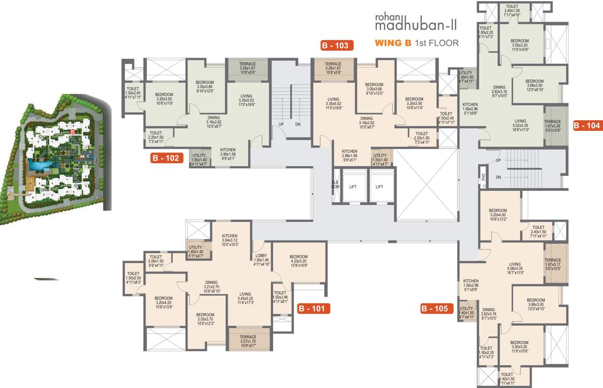 Images for Cluster Plan of Rohan Rohan Madhuban II Wings A B C