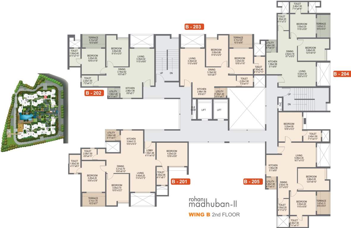 Images for Cluster Plan of Rohan Rohan Madhuban II Wings A B C