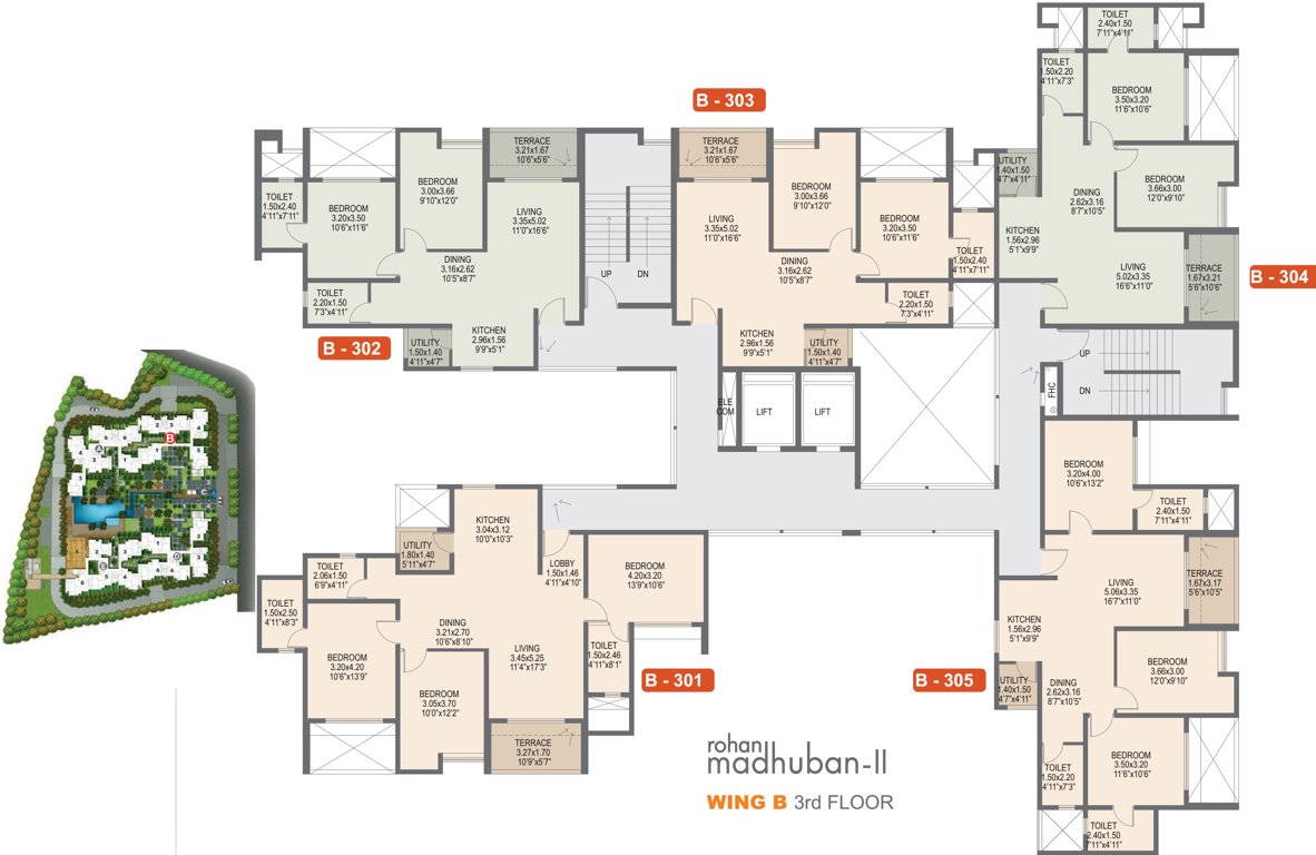 Images for Cluster Plan of Rohan Rohan Madhuban II Wings A B C