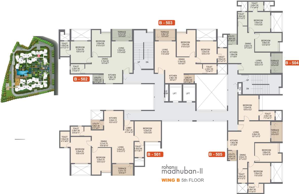 Images for Cluster Plan of Rohan Rohan Madhuban II Wings A B C