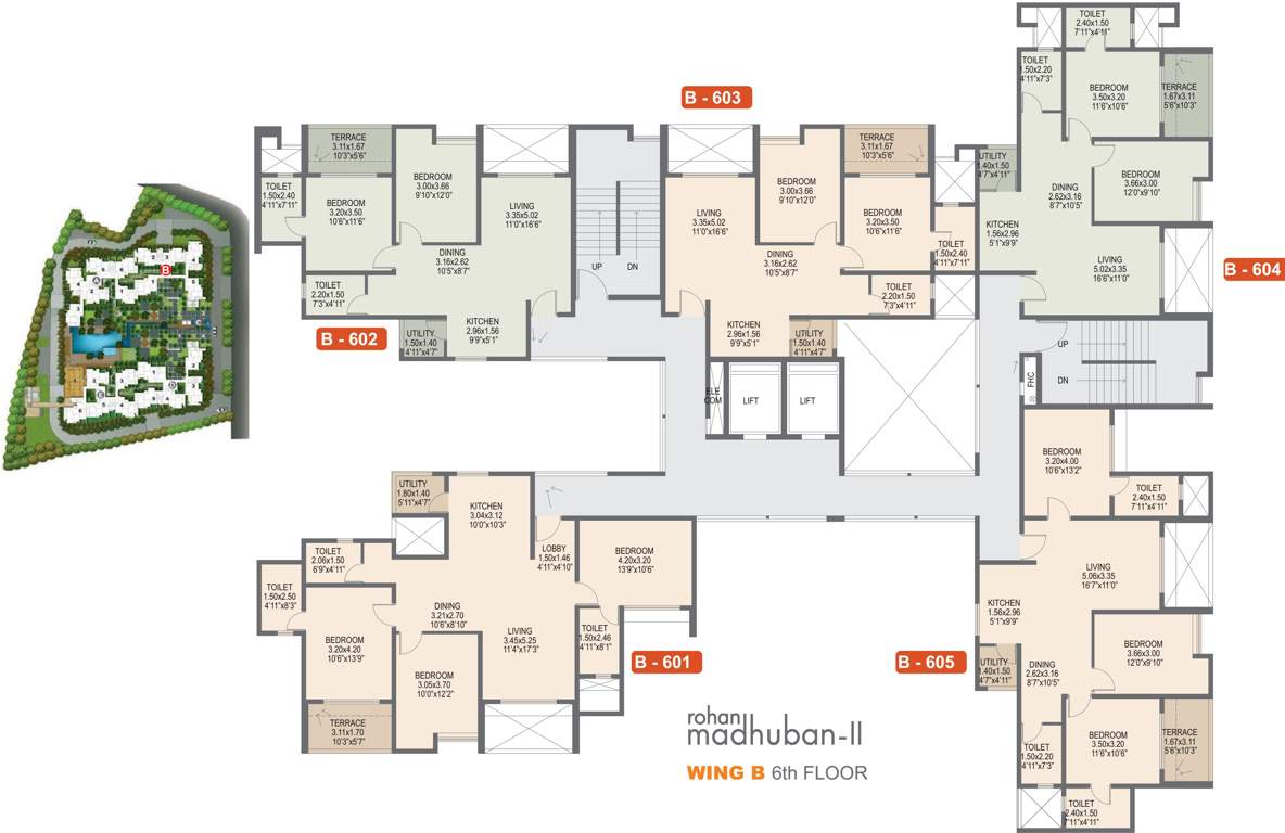 Images for Cluster Plan of Rohan Rohan Madhuban II Wings A B C