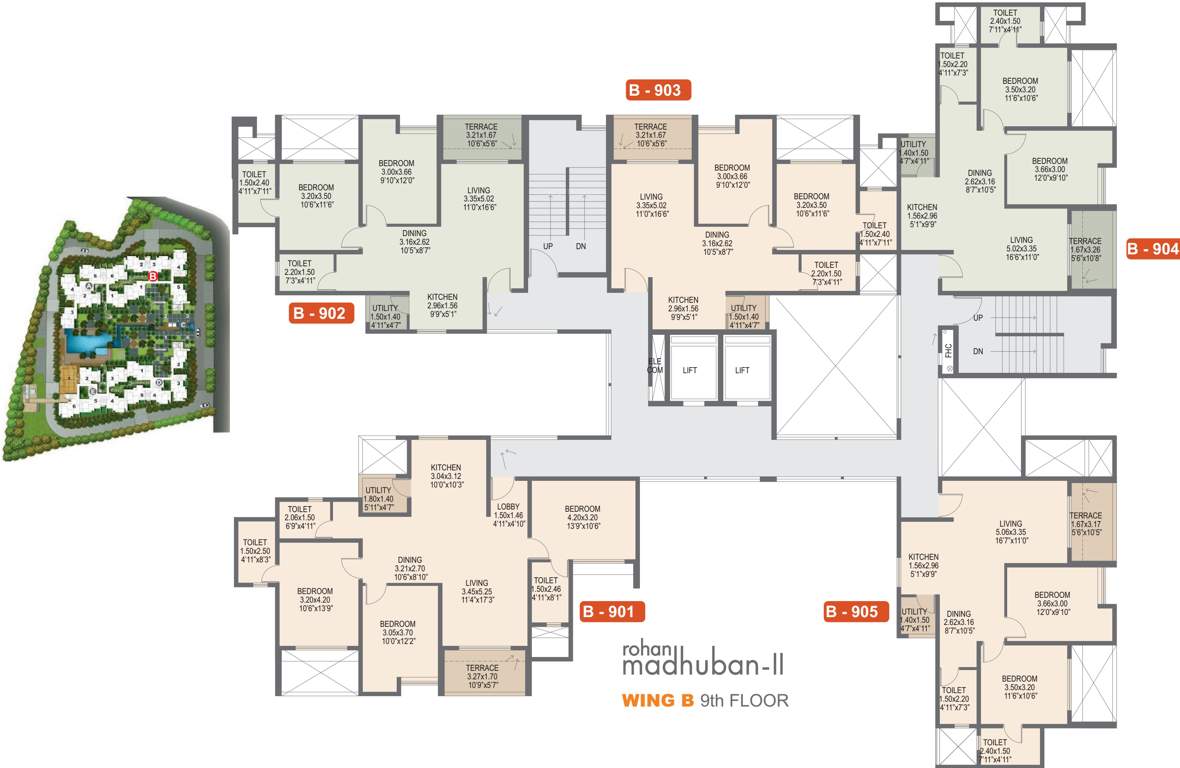Images for Cluster Plan of Rohan Rohan Madhuban II Wings A B C