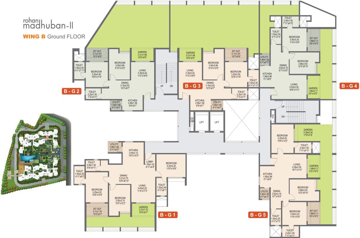 Images for Cluster Plan of Rohan Rohan Madhuban II Wings A B C