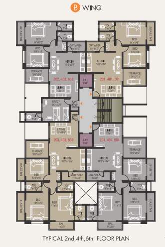 the courtyard phase i building e and c Building C Cluster Plan from 1st to 5th Floor