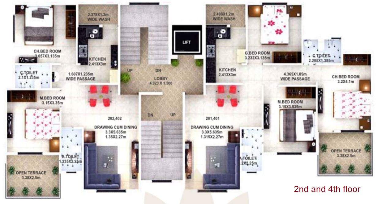 royal residency Royal Residency Cluster Plan from 2nd to 4th Floor