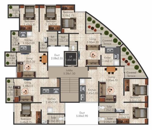  chandrasuman Even Floor Svasti Chandrasuman Cluster Plan