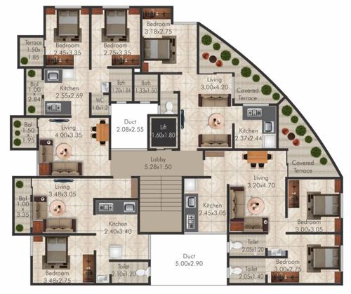  chandrasuman Odd Floor Svasti Chandrasuman Cluster Plan