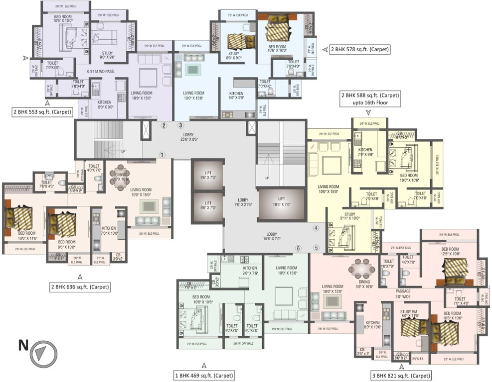 Images for Cluster Plan of Saptashree Heights