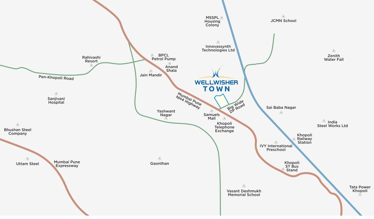  town Images for Location Plan of Wellwisher Town
