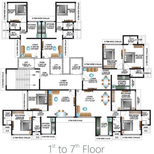 Images for Cluster Plan of Metro Gomes Apartment CHS