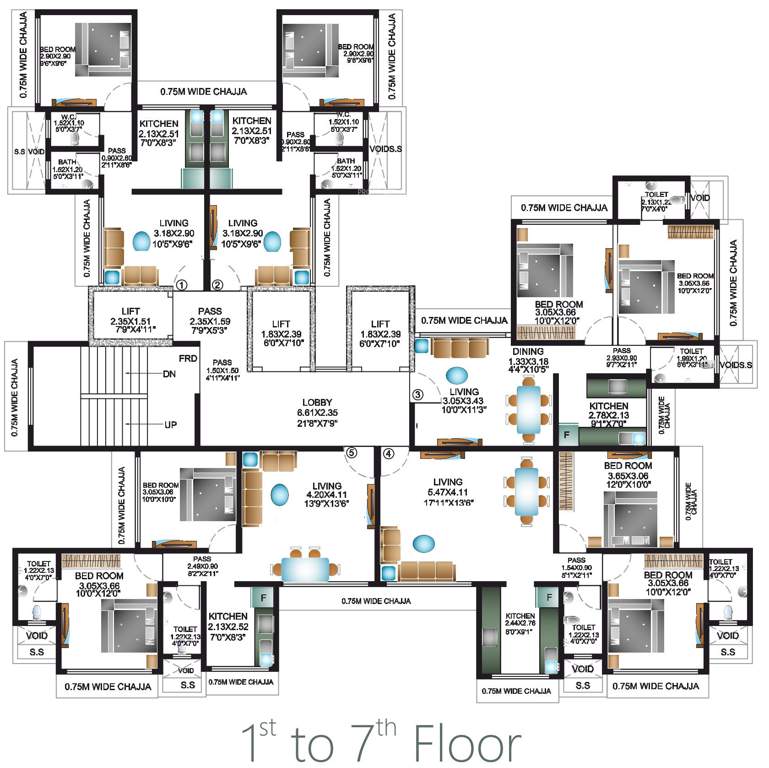 Images for Cluster Plan of Metro Gomes Apartment CHS