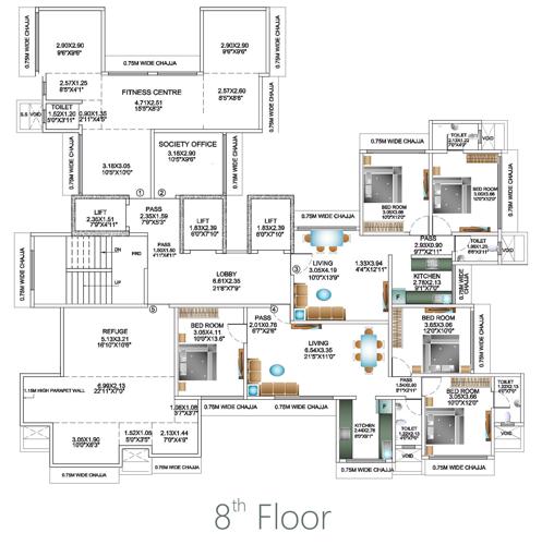 Images for Cluster Plan of Metro Gomes Apartment CHS