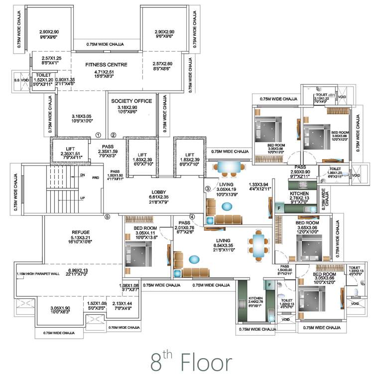 Images for Cluster Plan of Metro Gomes Apartment CHS