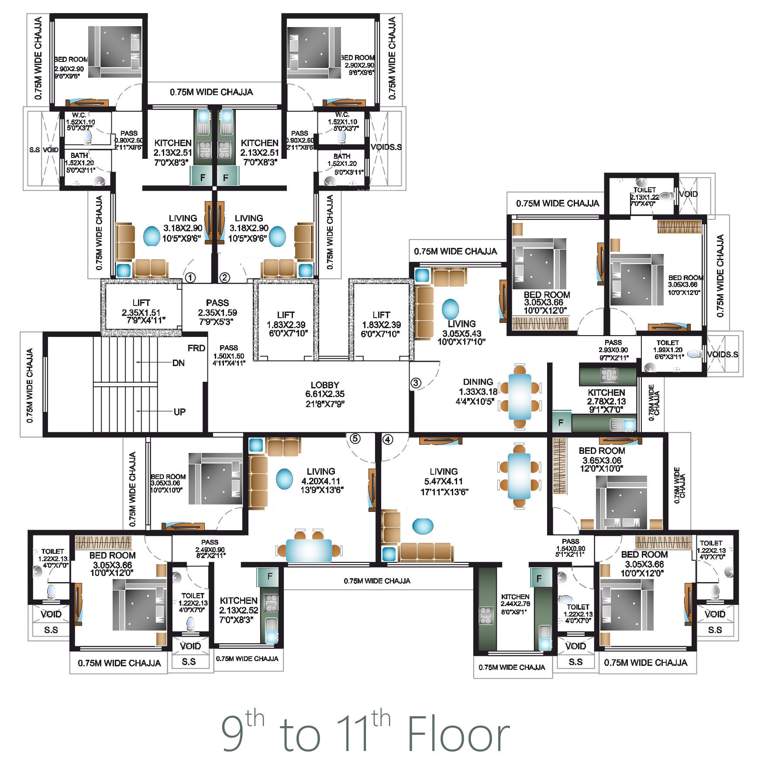 Images for Cluster Plan of Metro Gomes Apartment CHS
