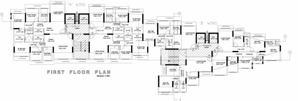  siddhi A and B Wing Cluster Plan for 1st Floor