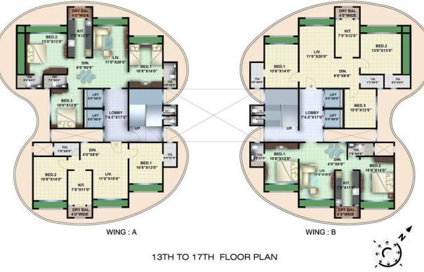 silver skyline Amberly A And B Wing Cluster Plan