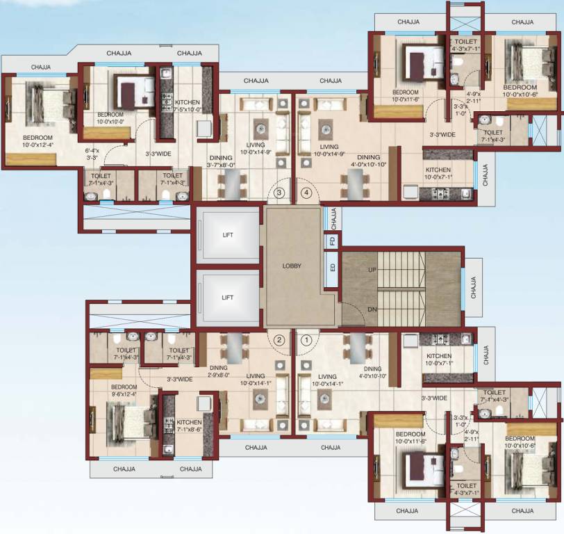 Images for Cluster Plan of Raj Rudraksha Building No 10