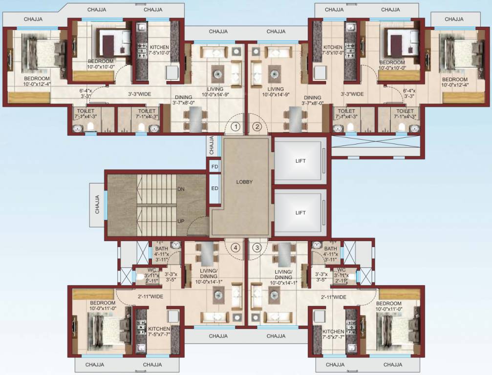 Images for Cluster Plan of Raj Rudraksha Building No 10