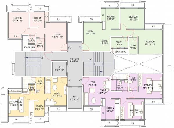 Images for Cluster Plan of Saptashree Galaxy Bldg 1 And 2