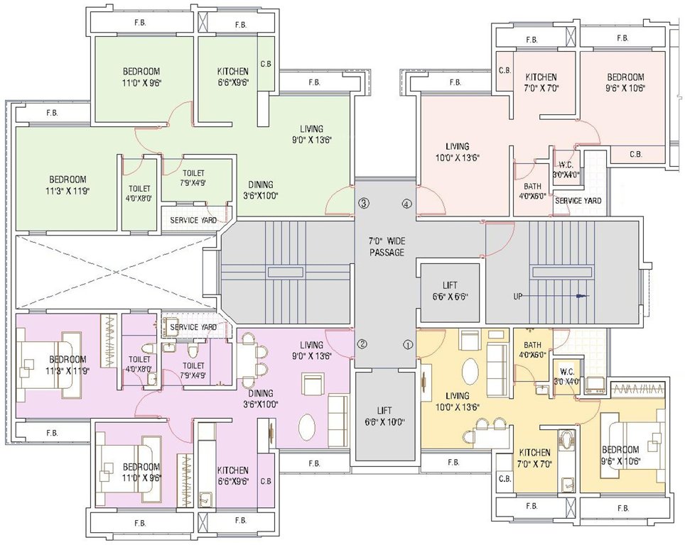Images for Cluster Plan of Saptashree Galaxy Bldg 1 And 2