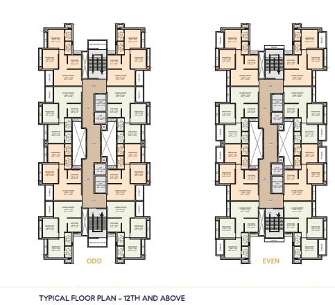  airoli-tower Airoli Tower A B Wing Cluster Plan from 1st to 12th Floor