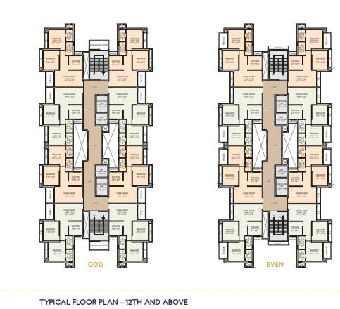  airoli tower Airoli Tower A B Wing Cluster Plan from 1st to 12th Floor