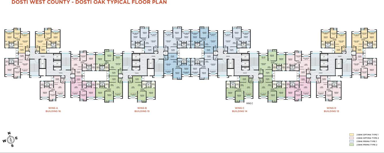 west county oak Images for Cluster Plan of Dosti West County Oak