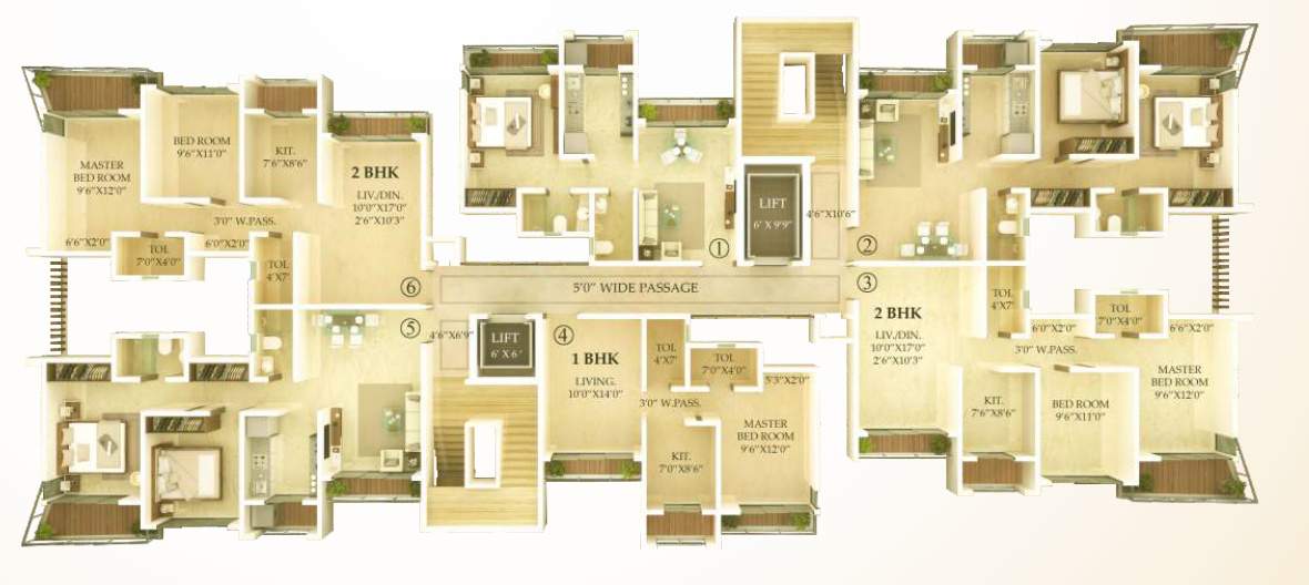  estate B Wing Type B Cluster Plan