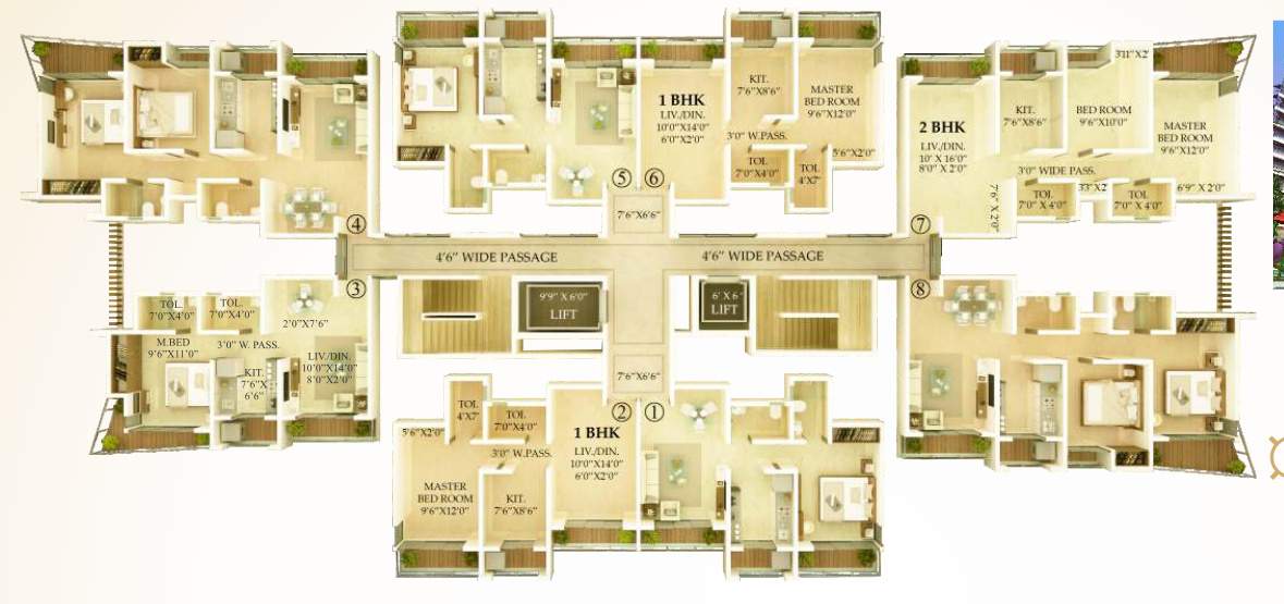  estate Wing A Type A Cluster Plan