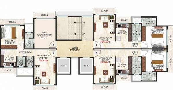  vinayak-tower Vinayak Tower Cluster Plan