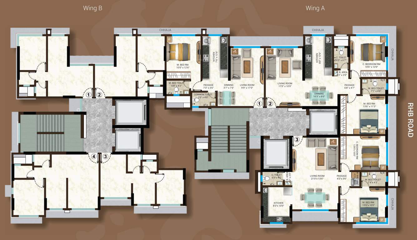  rudraksh heritage wing a and wing b Rudraksh Heritage Wing A And Wing B Cluster Plan