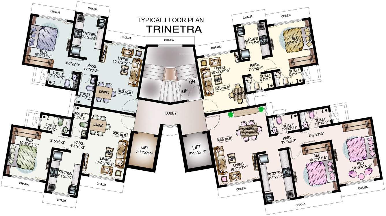  star trinetra Images for Cluster Plan of DP Star Trinetra