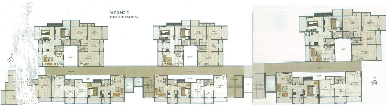  tiara hills phase i bldg no 3 5 and 2 TIARA HILLS BLDG NO 5 Cluster Plan