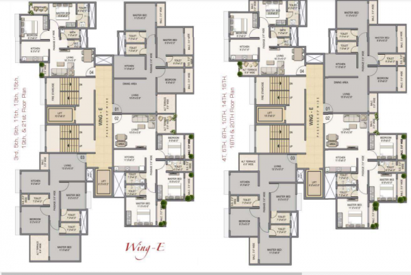  garden 4E Cluster Plan