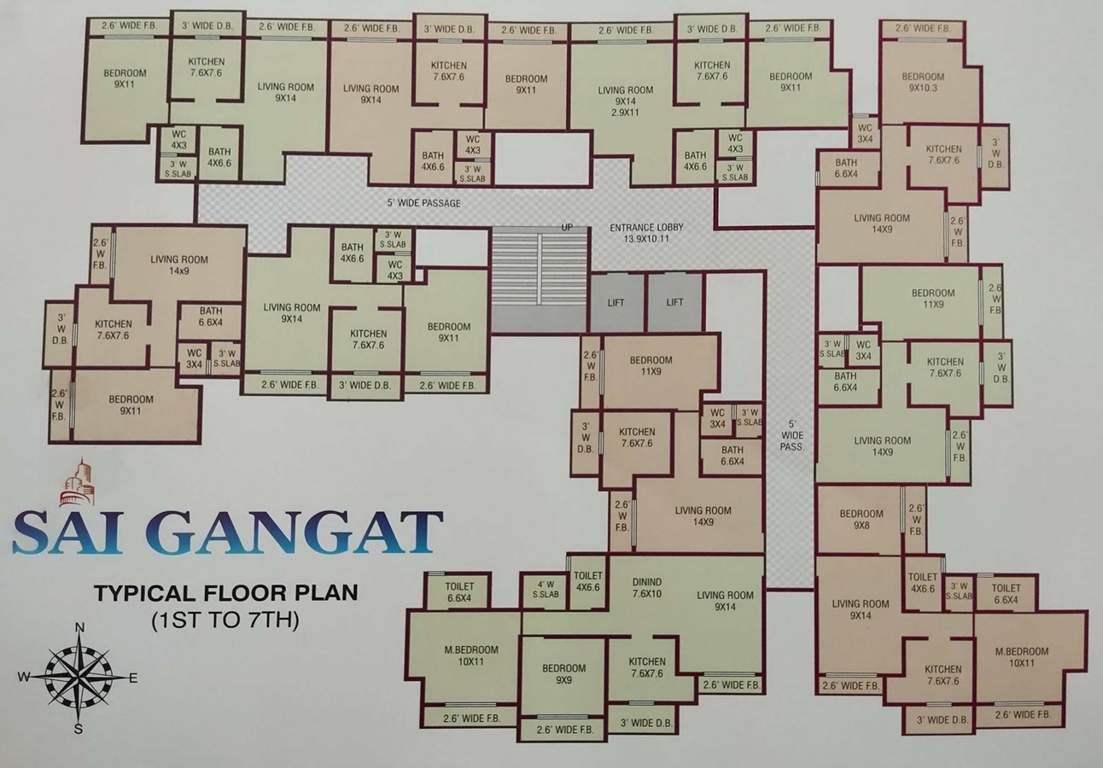  sai gangat apartment Sai Gangat Apartment Cluster Plan from 1st to 7th Floor