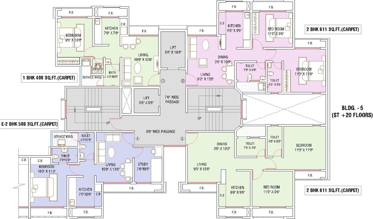 Images for Cluster Plan of Saptashree Galaxy Wing 5