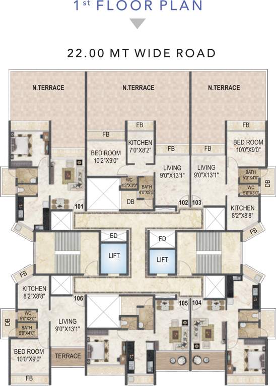 Images for Cluster Plan of Akshar Evita